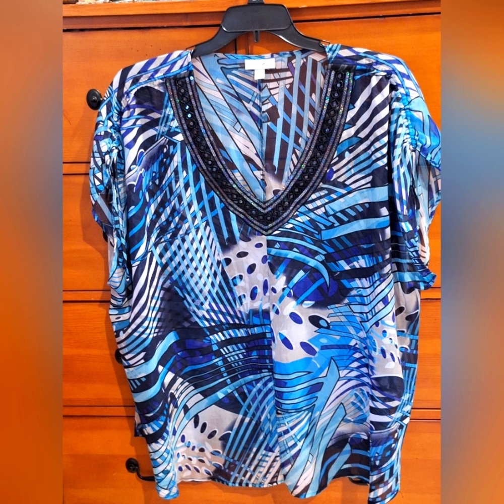 Fashion Bug Sheer Vintage Top